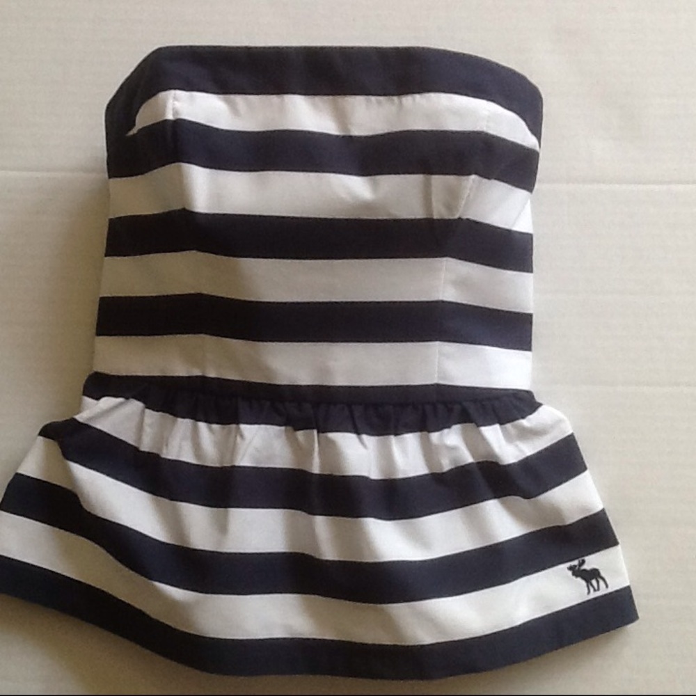 Peplum strapless top by Abercrombie & Fitch